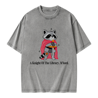Pagewings A Knight Of The Library M’lord Unisex Washed T-shirt