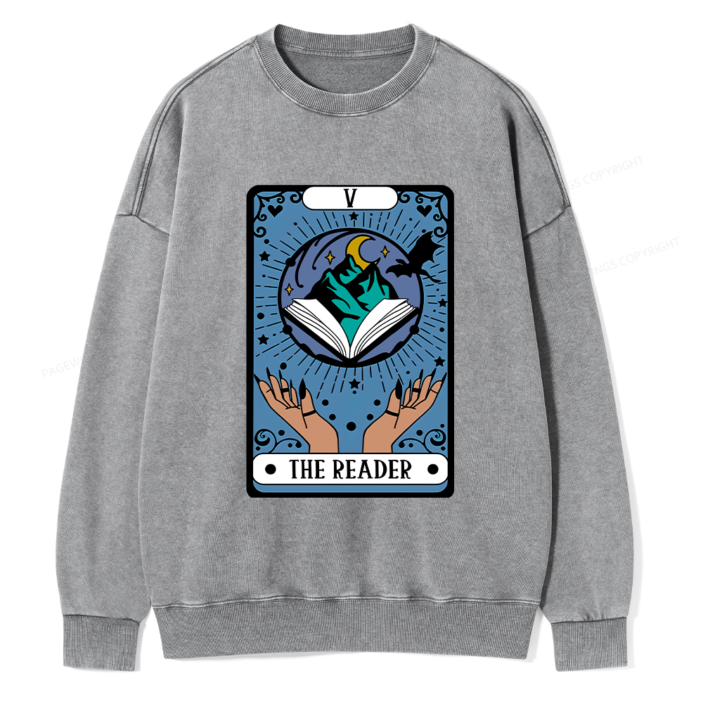 Pagewings The Reader Unisex Washed Sweatshirt