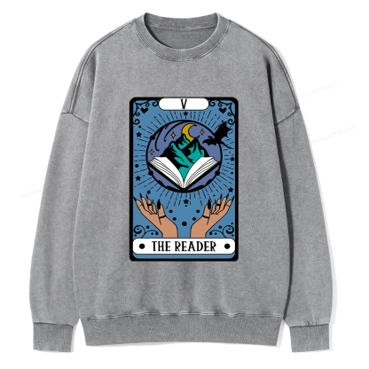 Pagewings The Reader Unisex Washed Sweatshirt