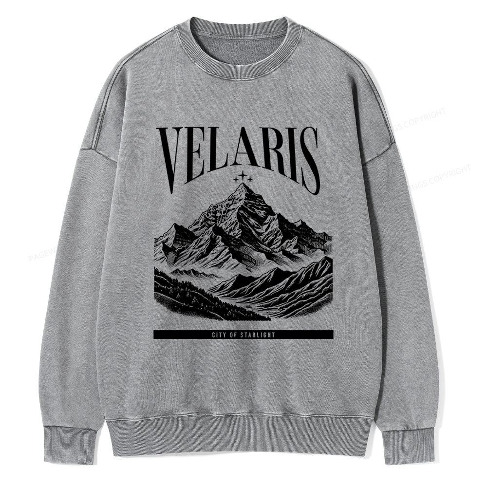 Pagewings Velaris Acotar Unisex Washed Sweatshirt
