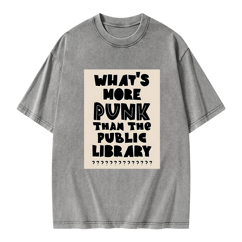 Pagewings What's More Punk Than The Public Library Unisex Washed T-shirt