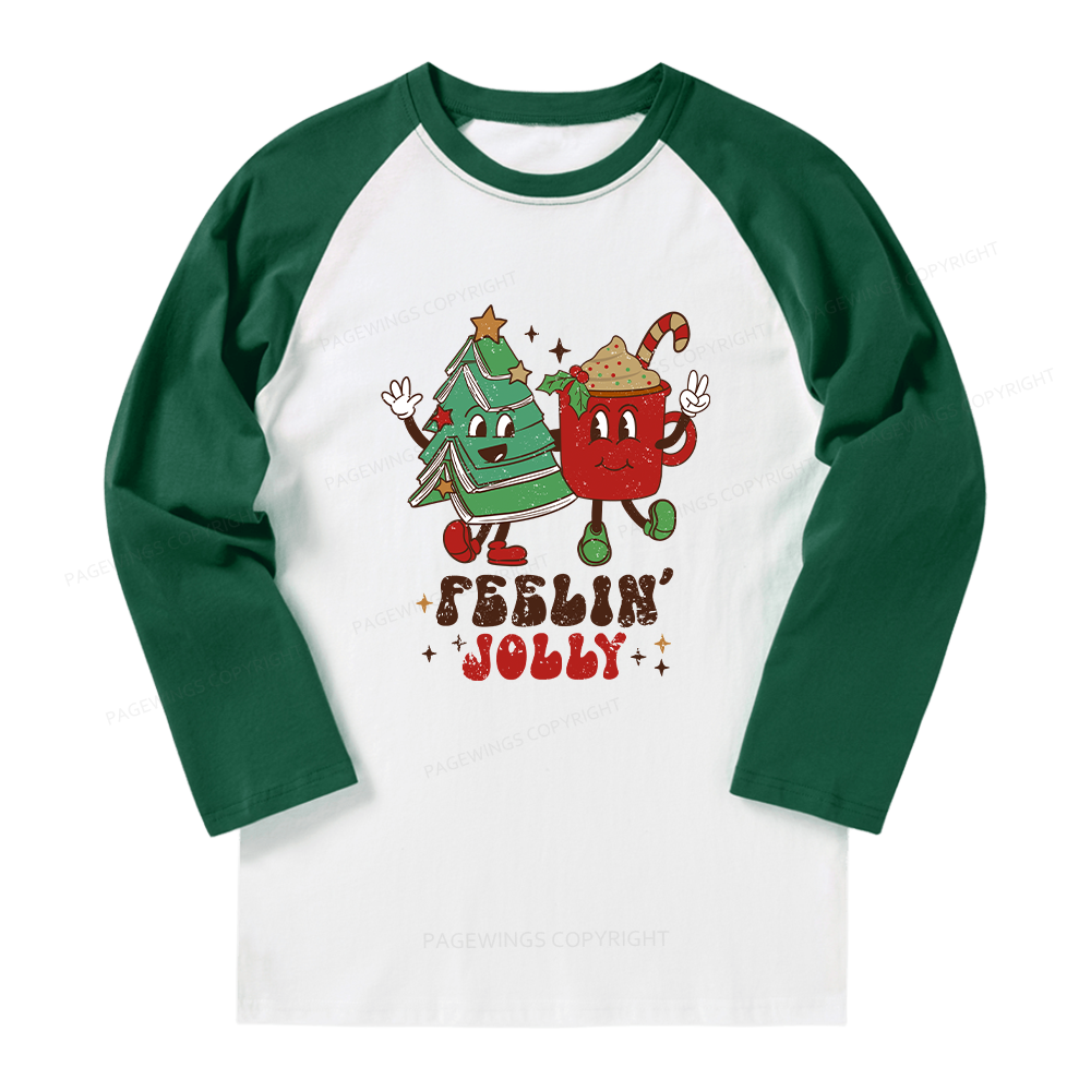 Pagewings Feeling Jolly Long Sleeve Raglan T-shirt