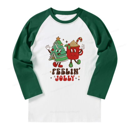 Pagewings Feeling Jolly Long Sleeve Raglan T-shirt