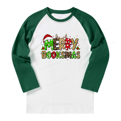 Pagewings Merry Booksmas Long Sleeve Raglan T-shirt
