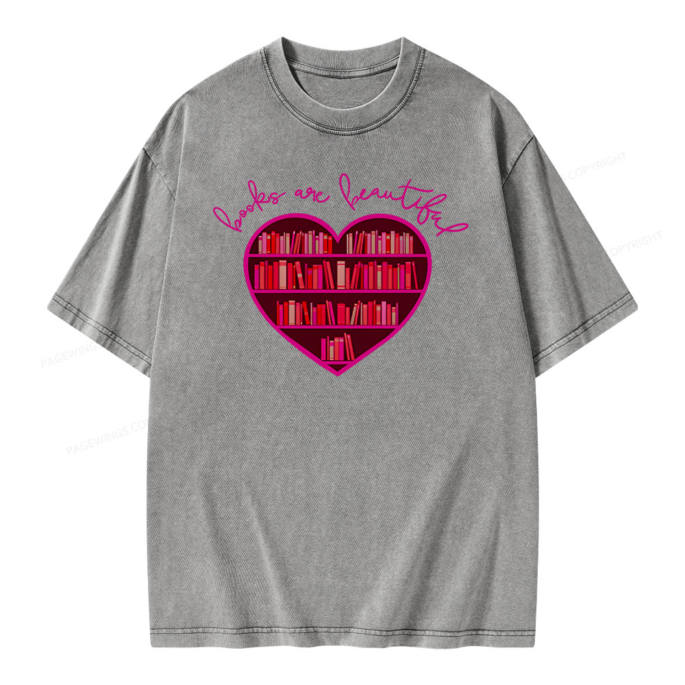 [Copy]Pagewings Librarian Book Reader Funny Book Lover T Shirts Unisex Washed T-shirt