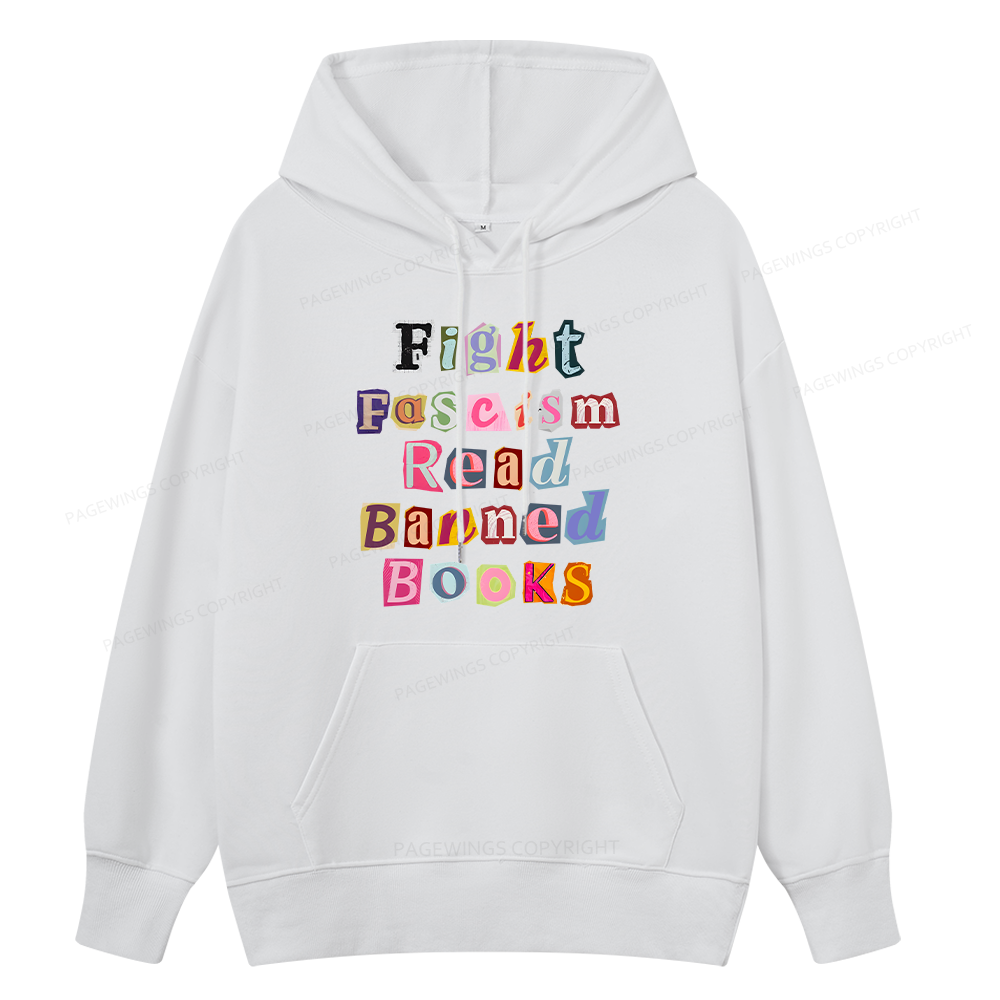 Pagewings Fight Fascism Read Books Unisex Classic Hoodie