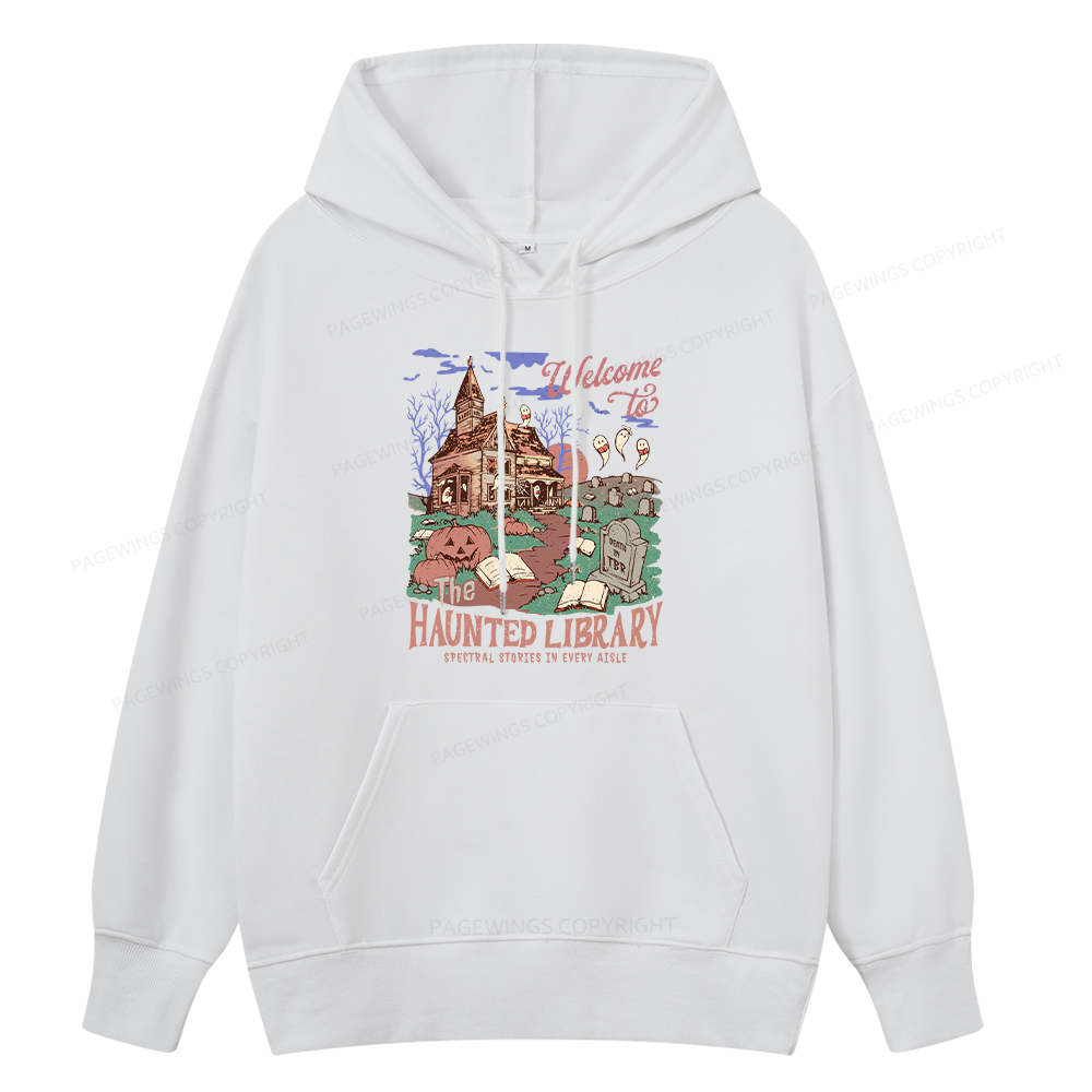 Pagewings Welcome To The Haunted Library Unisex Classic Hoodie