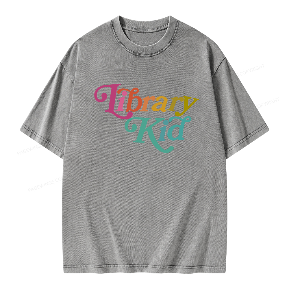 Pagewings Library Shirt Librarian Shirt Unisex Washed T-shirt