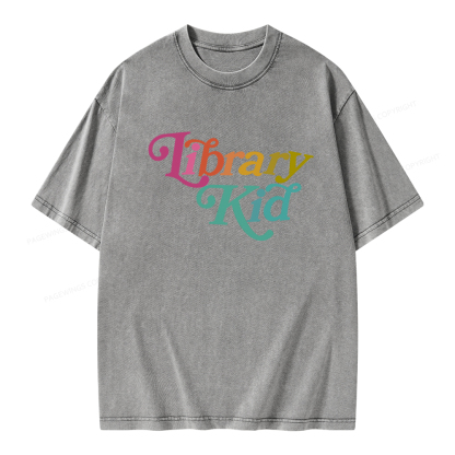 Pagewings Library Shirt Librarian Shirt Unisex Washed T-shirt
