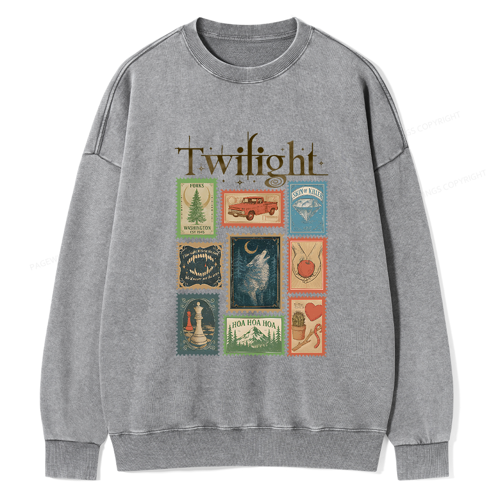 Pagewings Romance Book Lover Unisex Washed Sweatshirt