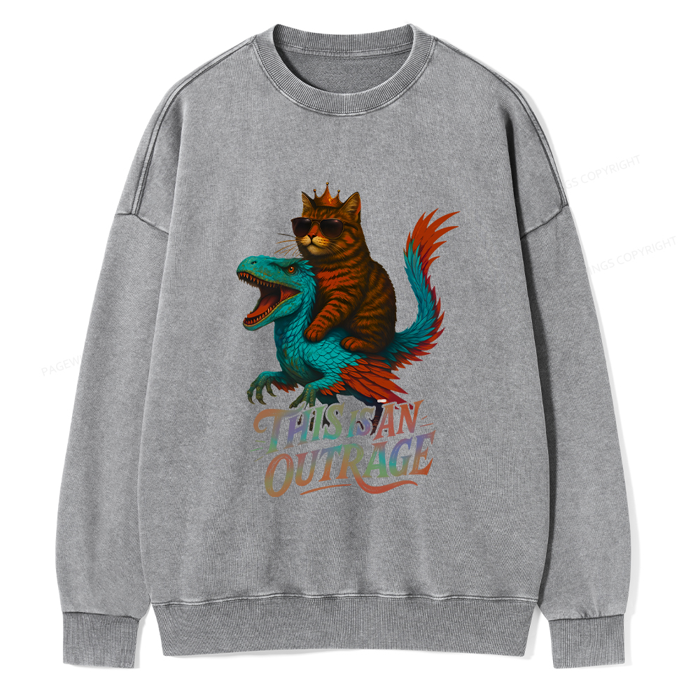 Pagewings Vintage Book Lover Princess Unisex Washed Sweatshirt