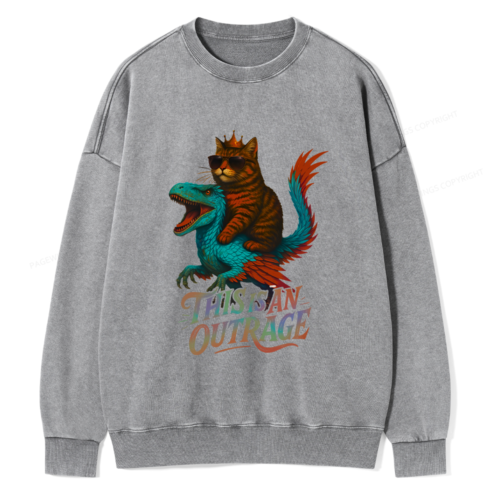 Pagewings Vintage Book Lover Princess Unisex Washed Sweatshirt