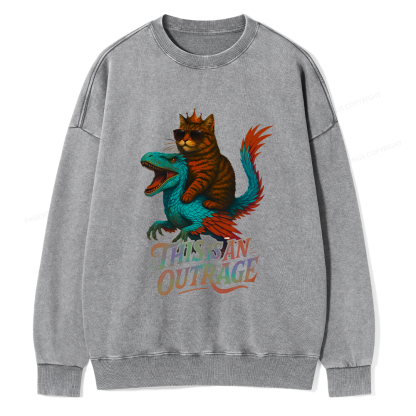 Pagewings Vintage Book Lover Princess Unisex Washed Sweatshirt