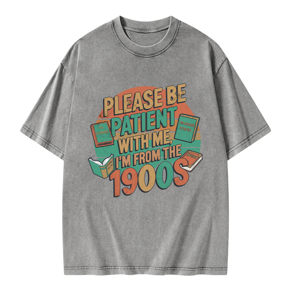 Pagewings Please Be Patient With Me Unisex Washed T-shirt