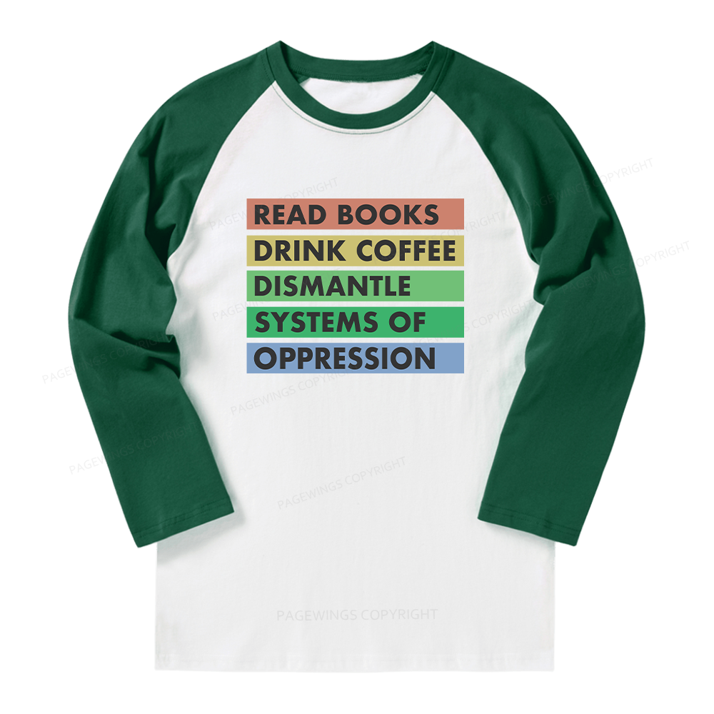Pagewings Read Books Long Sleeve Raglan T-shirt