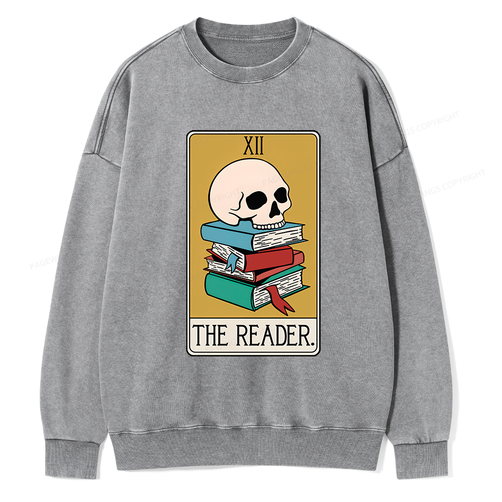 Pagewings Funny Tarot Shirt Tarot Card Funny Shirt Unisex Washed Sweatshirt