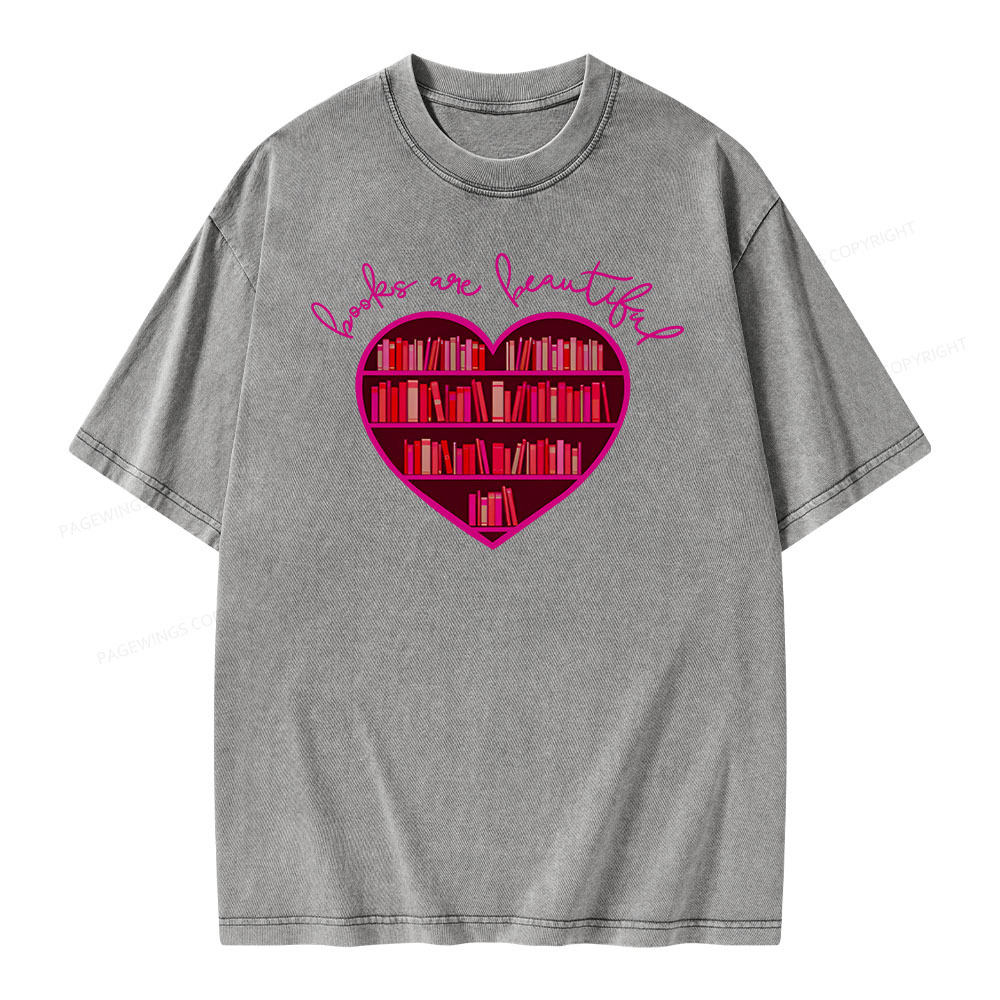 [Copy]Pagewings Librarian Book Reader Funny Book Lover T Shirts Unisex Washed T-shirt