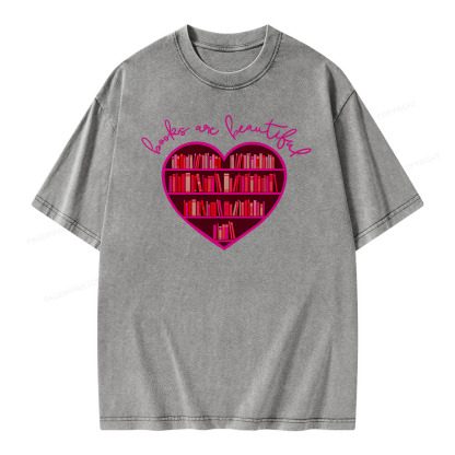 [Copy]Pagewings Librarian Book Reader Funny Book Lover T Shirts Unisex Washed T-shirt