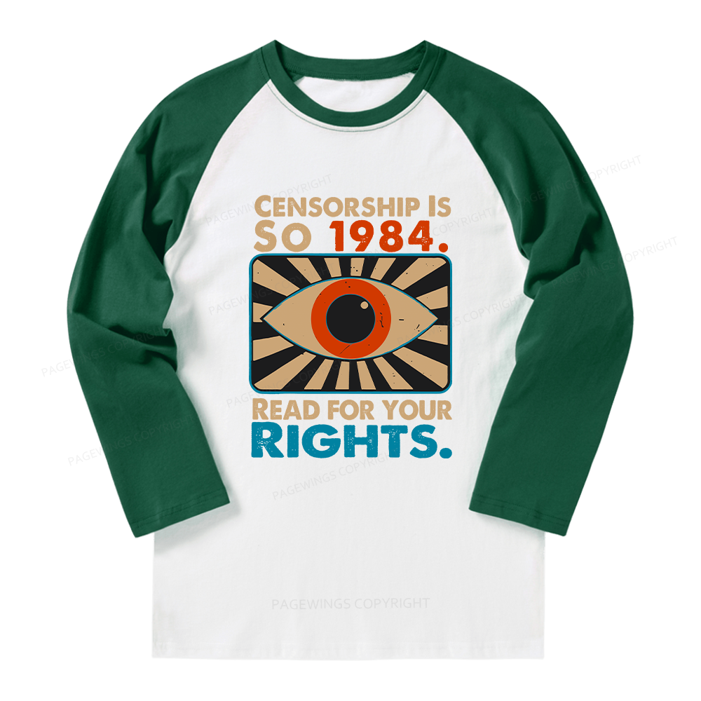 Pagewings Read For Your Rights Long Sleeve Raglan T-shirt