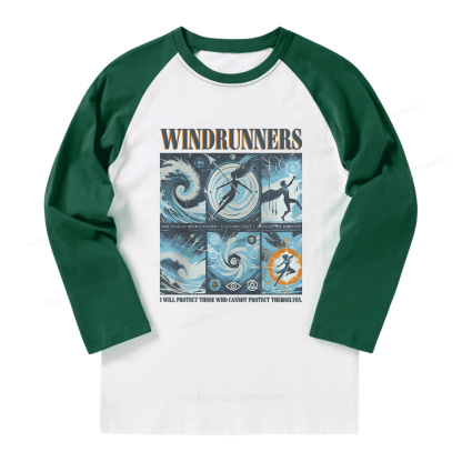 Pagewings Windrunners Long Sleeve Raglan T-shirt