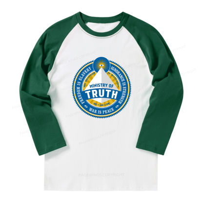 Pagewings Ministry of Truth Long Sleeve Raglan T-shirt