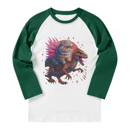 Pagewings Vintage Book Lover Princess Long Sleeve Raglan T-shirt