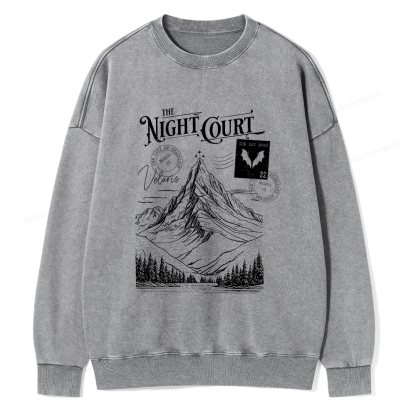 Pagewings  The Night Court Unisex Washed Sweatshirt