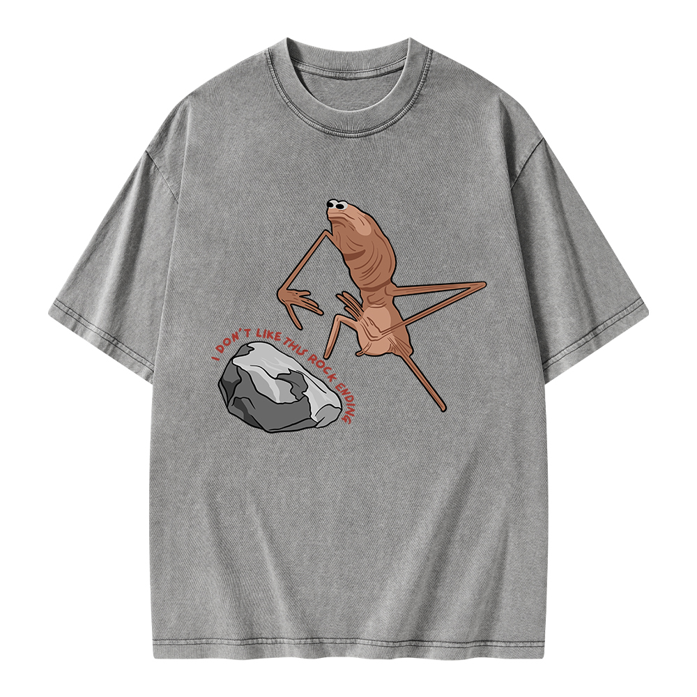 Pagewings I Don’t Like This Rock Ending Unisex Washed T-shirt