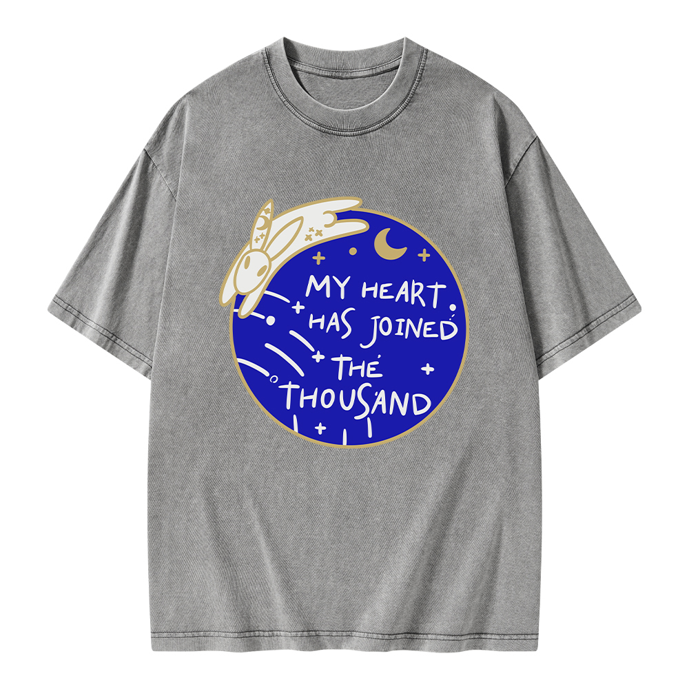 Pagewings My Heart Has Joined The Thousand Unisex Washed T-shirt