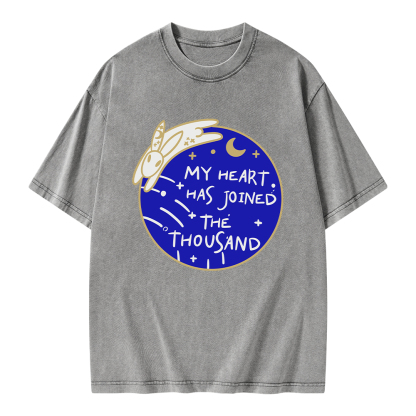 Pagewings My Heart Has Joined The Thousand Unisex Washed T-shirt