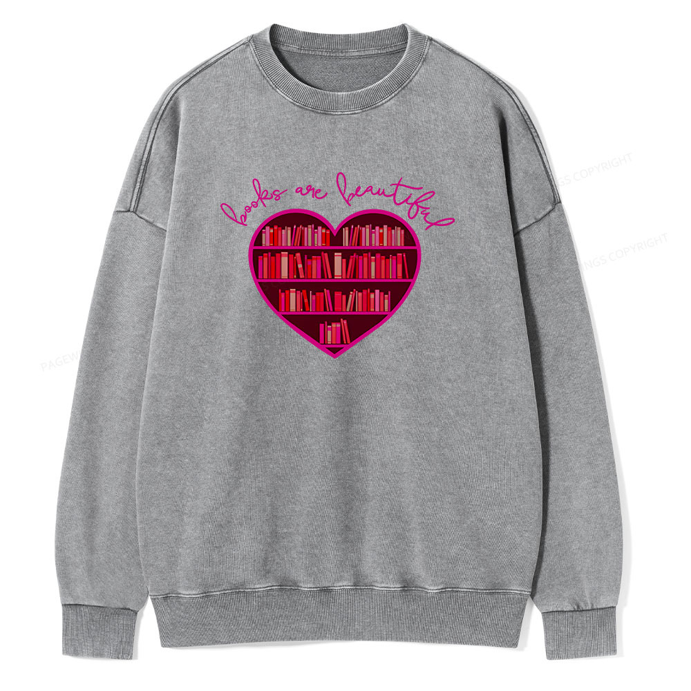 Pagewings Book Lover's T Shirts Unisex Washed Sweatshirt
