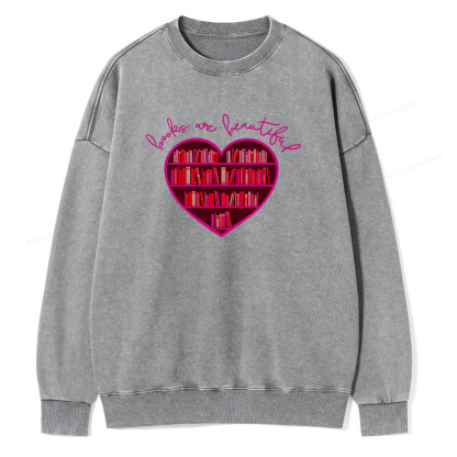 Pagewings Book Lover's T Shirts Unisex Washed Sweatshirt