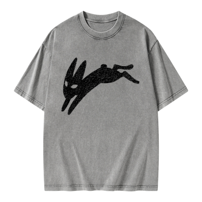 Pagewings Death Bunny Unisex Washed T-shirt