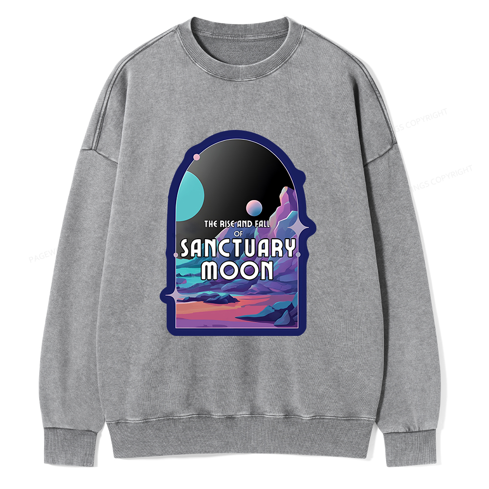 Pagewings Sanctuary Moon Unisex Washed Sweatshirt