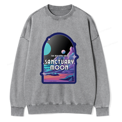 Pagewings Sanctuary Moon Unisex Washed Sweatshirt