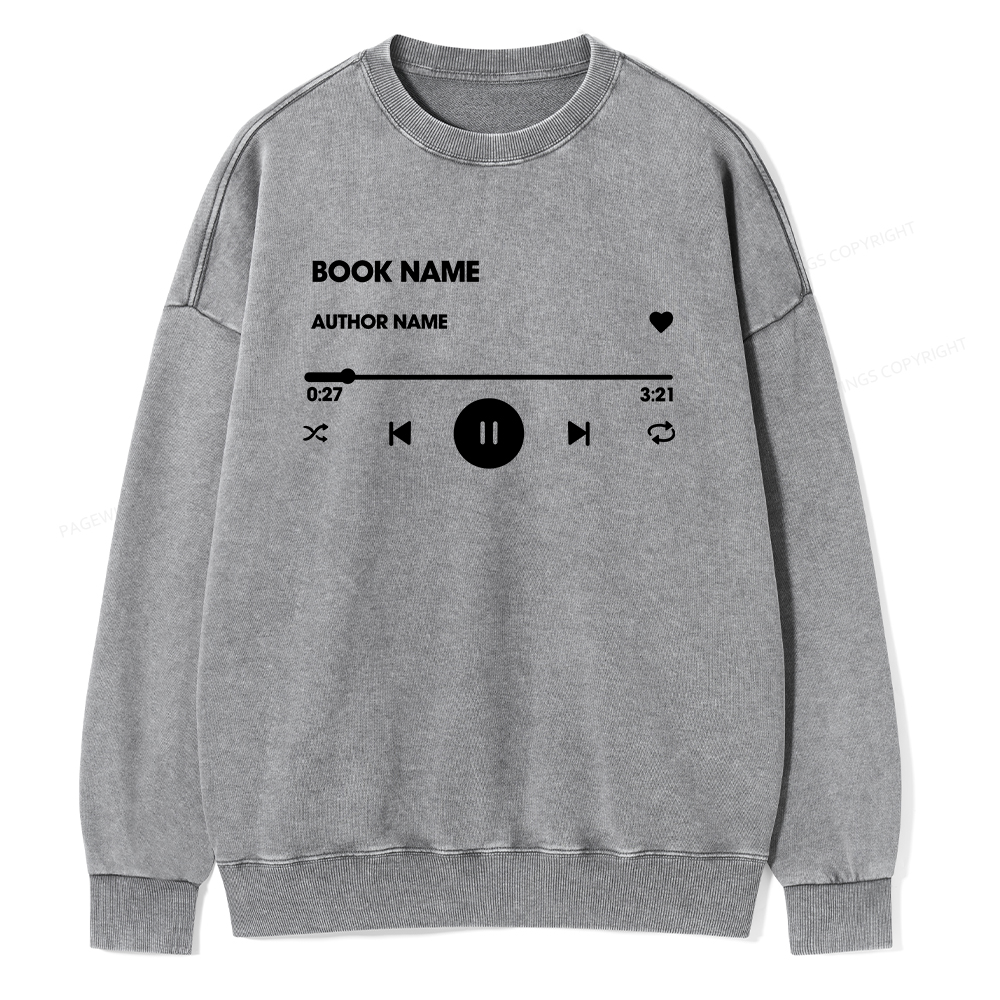 Pagewings Personalized Book Name Unisex Washed Sweatshirt