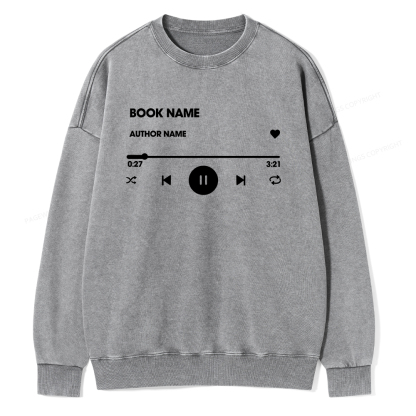 Pagewings Personalized Book Name Unisex Washed Sweatshirt