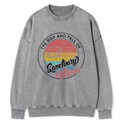 Pagewings The Rise and Fall of Sanctuary Moon Unisex Washed Sweatshirt