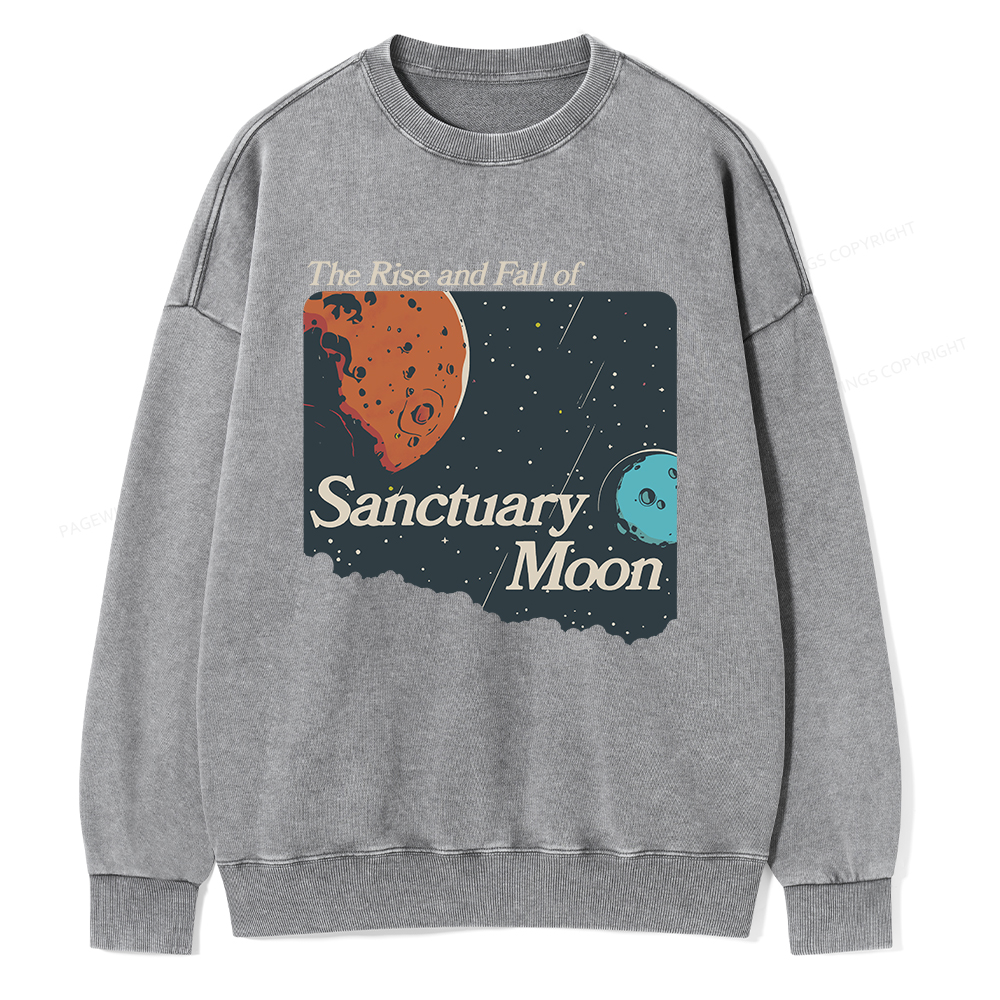 Pagewings Sanctuary Moon Unisex Washed Sweatshirt