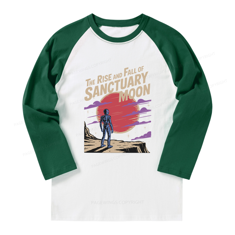 Pagewings The Rise And Fall Of Sanctuary Moon Long Sleeve Raglan T-shirt