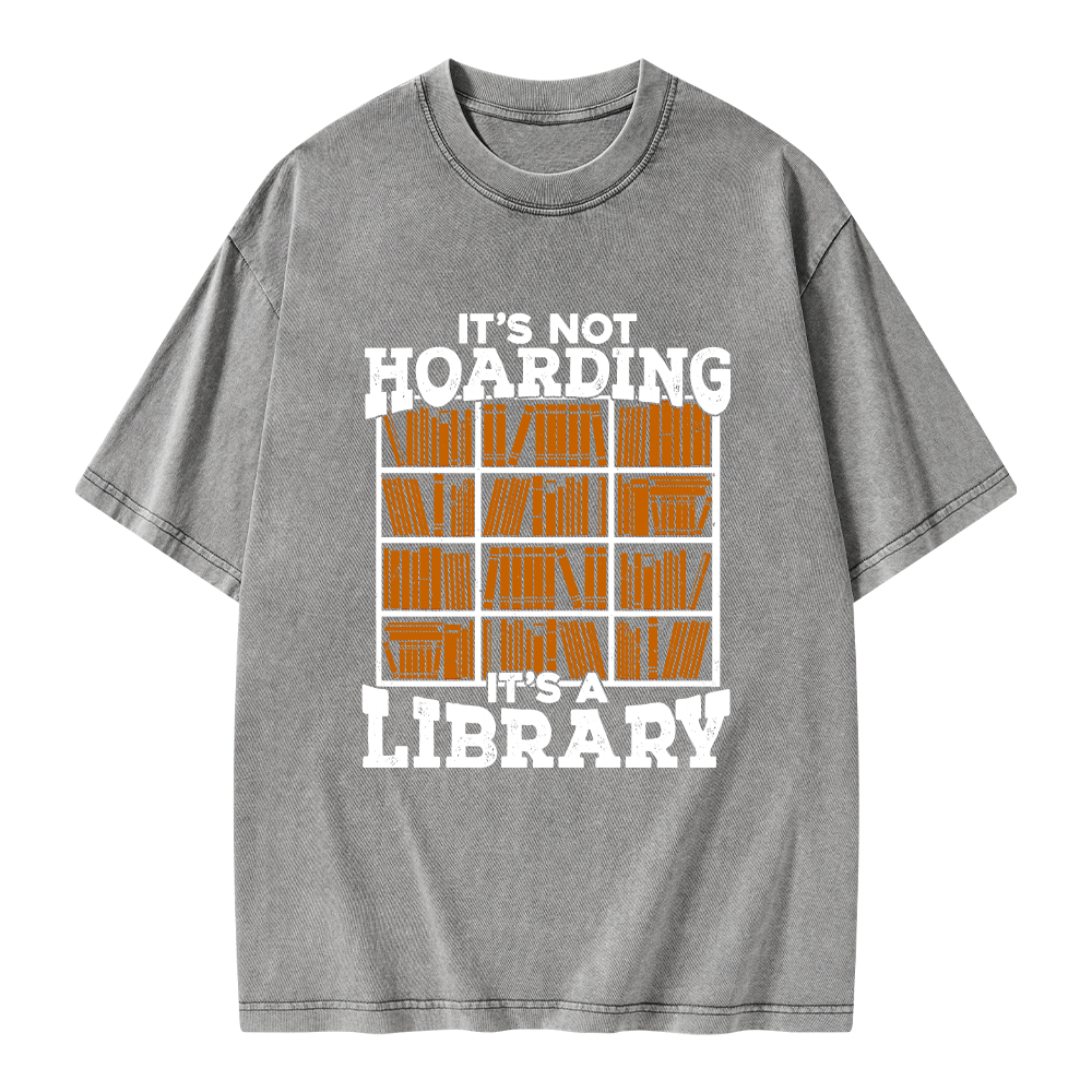 Pagewings It's Not Hoarding It's A Library Unisex Washed T-shirt