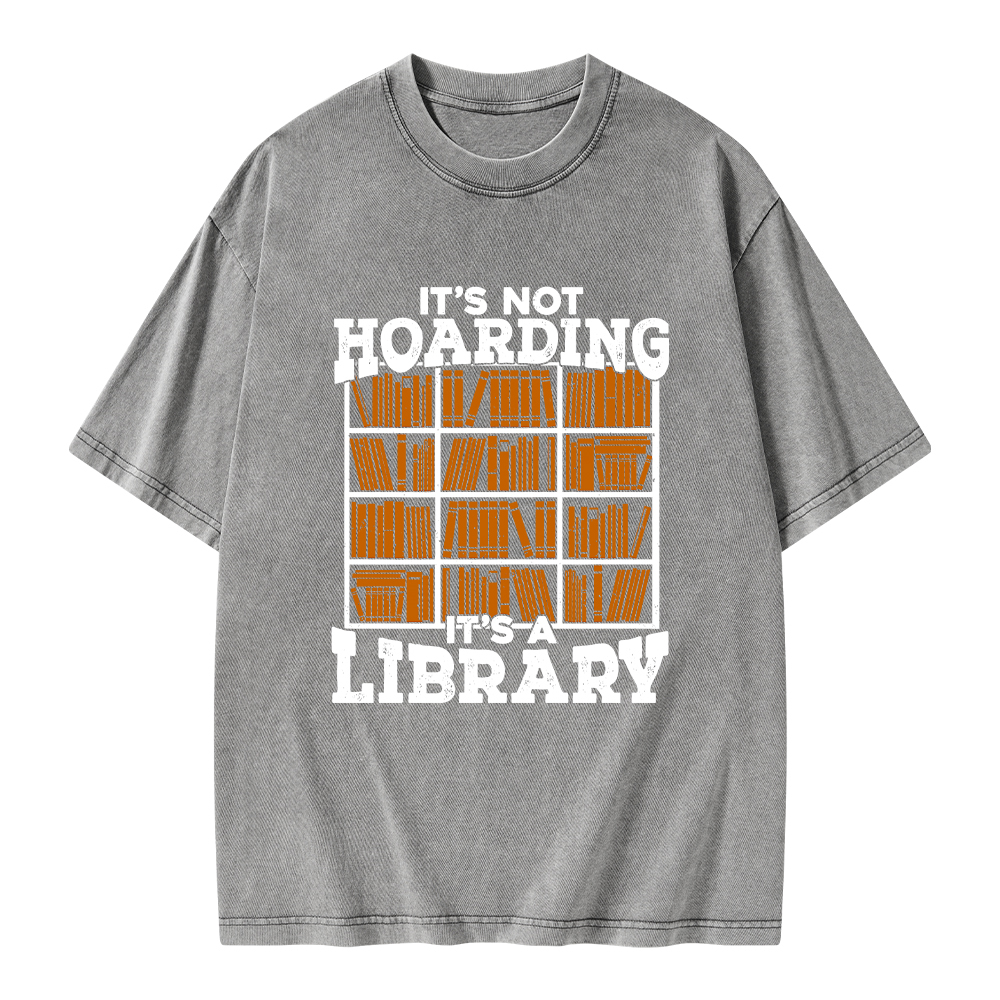 Pagewings It's Not Hoarding It's A Library Unisex Washed T-shirt