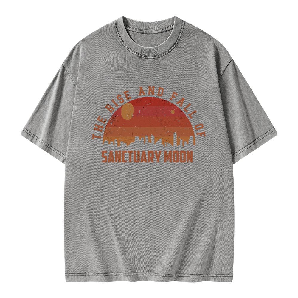 Pagewings Sanctuary Moon Vintage Unisex Washed T-shirt