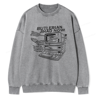 Pagewings Butlerian Jihad Now Unisex Washed Sweatshirt