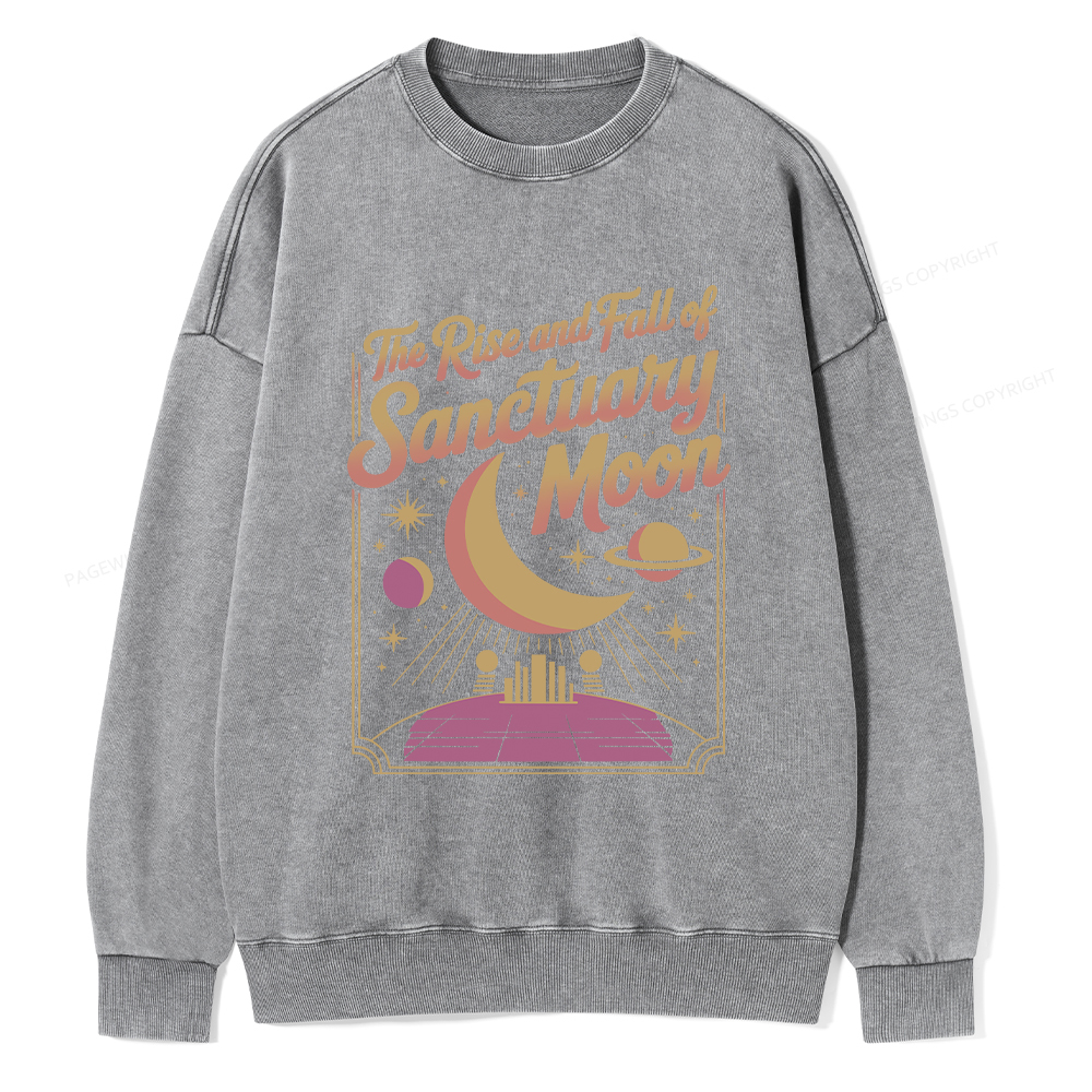 Pagewings Sanctuary Moon Unisex Washed Sweatshirt