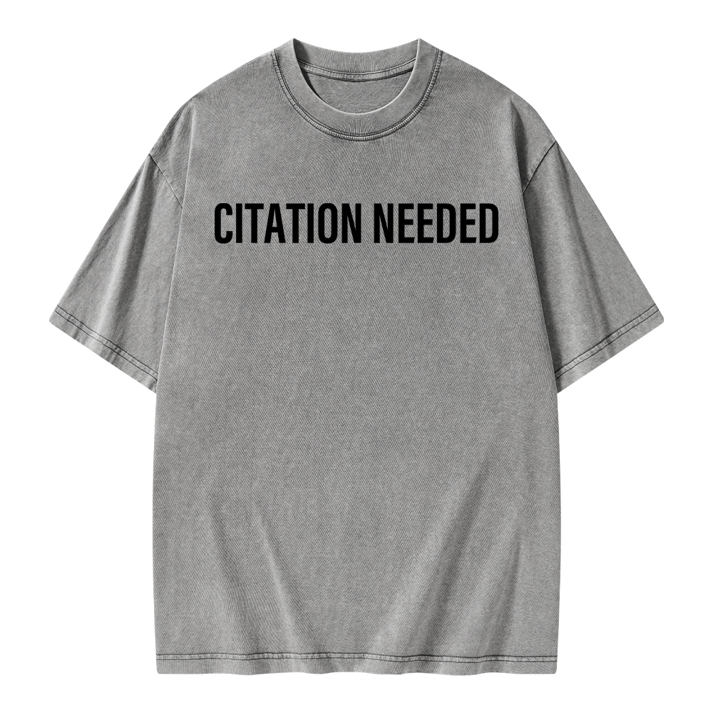 Pagewings Citation Needed Unisex Washed T-shirt