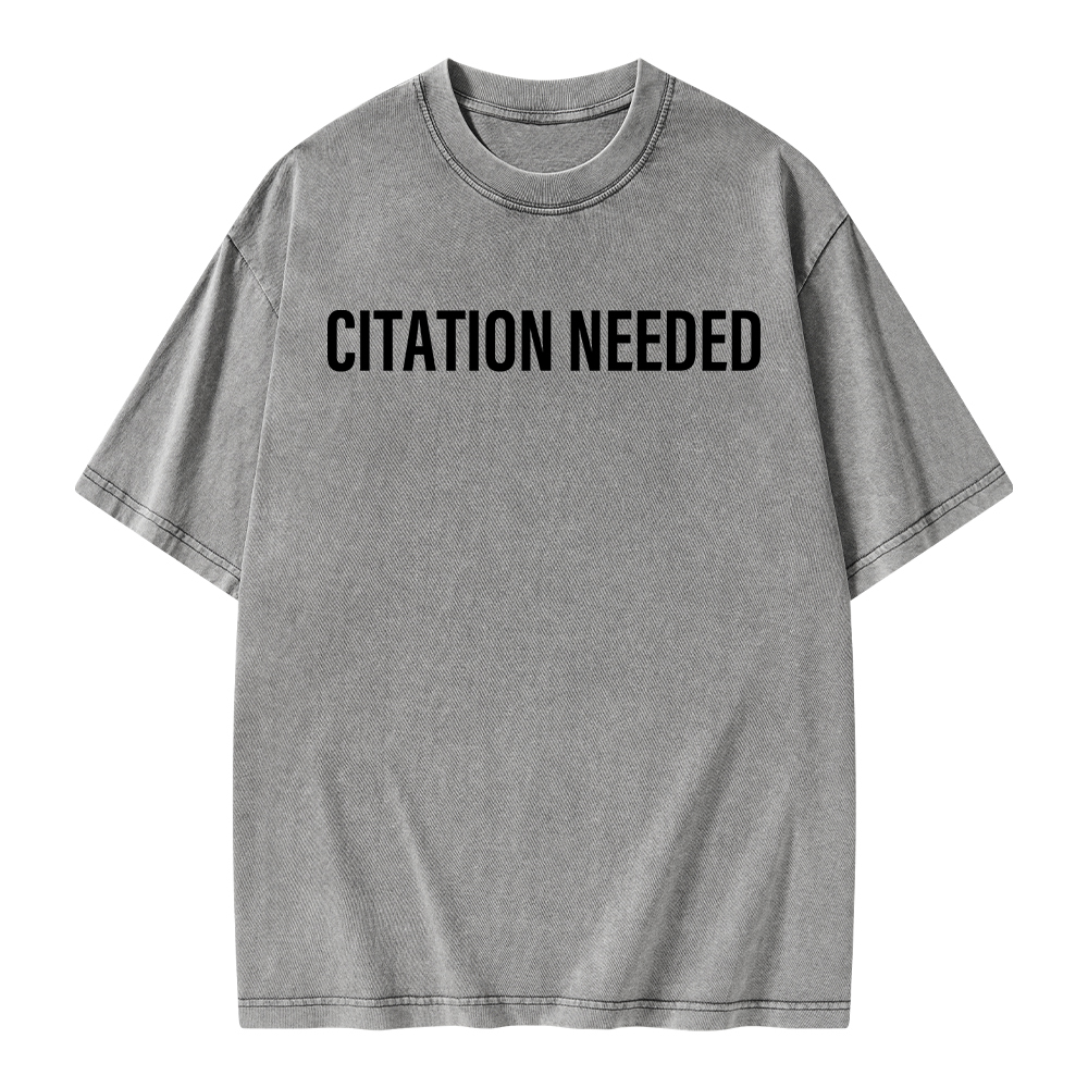 Pagewings Citation Needed Unisex Washed T-shirt