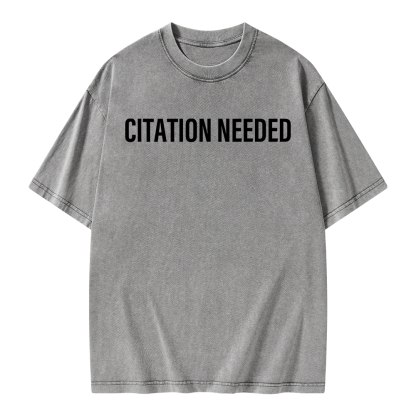 Pagewings Citation Needed Unisex Washed T-shirt