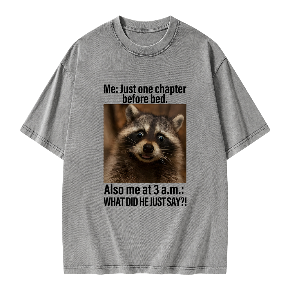 Pagewings Just One Chapter Before Bed Unisex Washed T-shirt