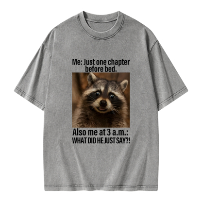 Pagewings Just One Chapter Before Bed Unisex Washed T-shirt